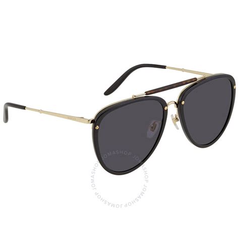 Gucci Grey Pilot Men's Sunglasses GG0672S 001 58 